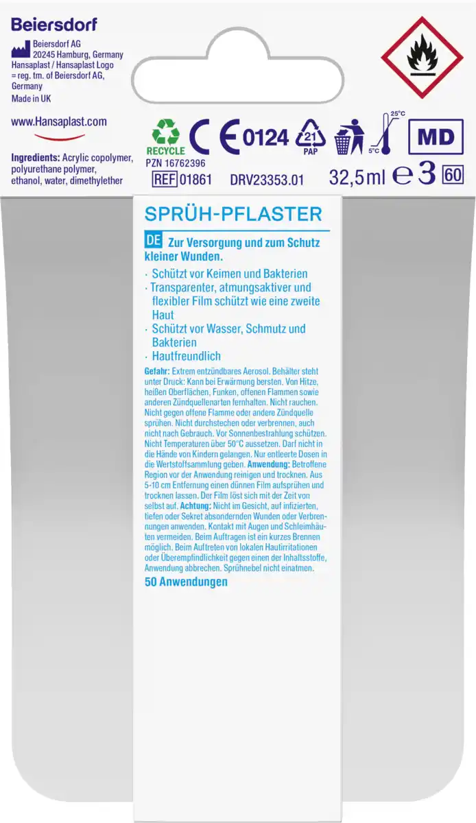 Bild 2 von Hansaplast Sprüh-Pflaster, 32,5 ml