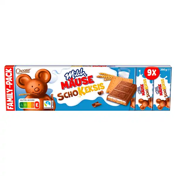 Bild 1 von CHOCEUR Milch-Mäuse-Schokokeksi 300 g