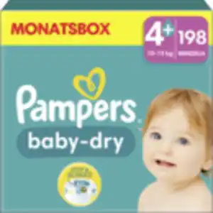 Pampers Baby Dry Windeln Gr.4+ (10-15kg) Monatsbox