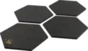 IDEENWELT 4er-Set Filzpinnwand Hexagon