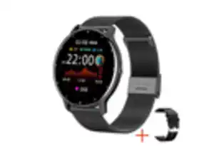 TPFNet SW06 Smartwatch (3.25 cm/1.28 Zoll), mit Milanaise Armband + Silikon Armband - individuelles Display - Armbanduhr mit Musiksteuerung, Herzfrequenz, Schrittzähler, Kalorien, Social Media