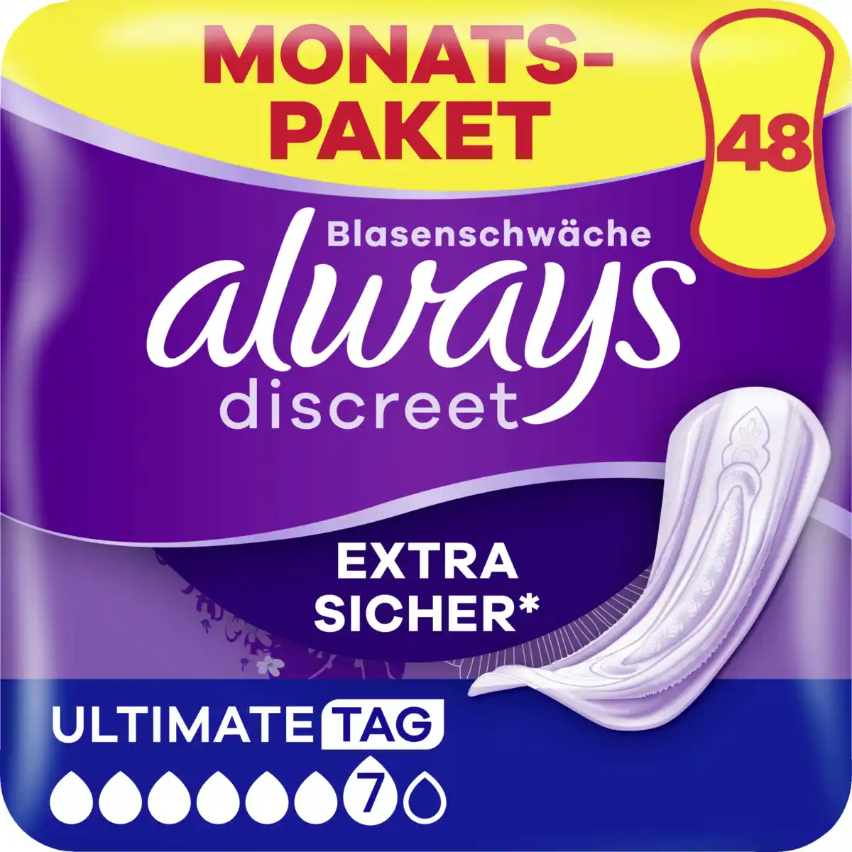 Bild 1 von Always Monatspaket Discreet Inkontinenz Einlagen Ultimate Tag