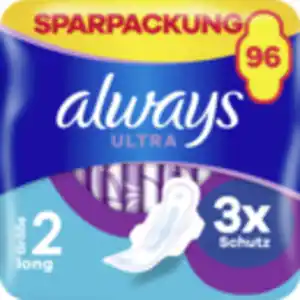 Always Monatspaket ULTRA Damenbinden Long mit Flügeln Monatspaket