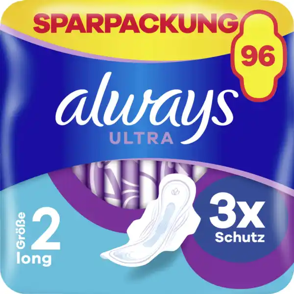 Bild 1 von Always Monatspaket ULTRA Damenbinden Long mit Flügeln Monatspaket