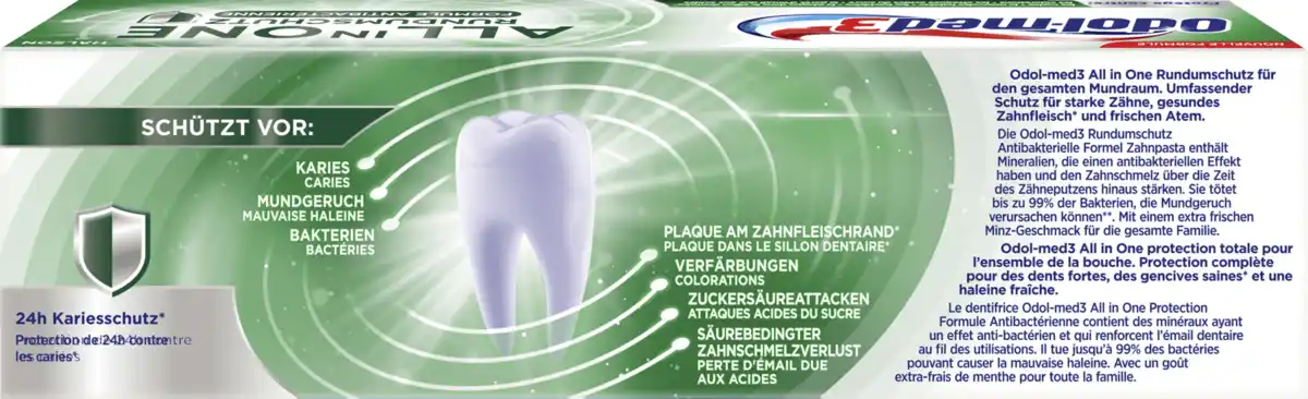 Bild 2 von Odol med3 All in One Rundumschutz Zahncreme, 75 ml
