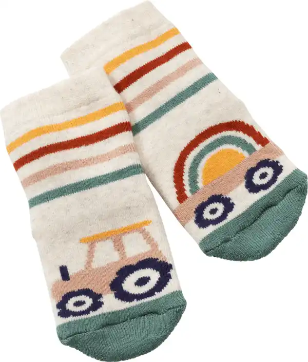 Bild 1 von ALANA Stoppersocken mit Traktor-Motiv, bunt, Gr. 21/22