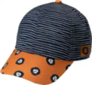 PUSBLU Basecap mit Löwen-Muster, blau & orange, Gr. 54/55