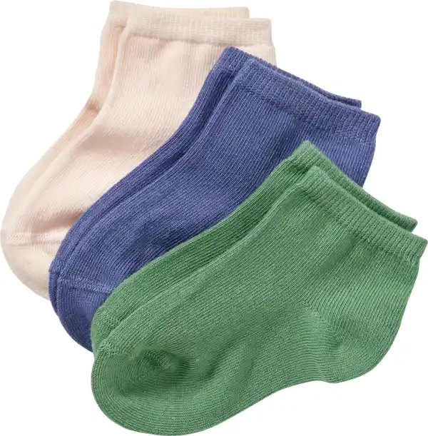 Bild 1 von ALANA Sneaker Socken, beige + grün + blau, Gr. 31/33