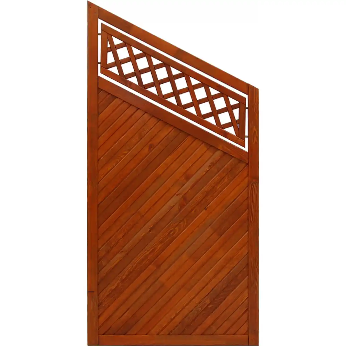 Bild 1 von andrewex Sichtschutzzaun 'Toulon' 90 x 180/135 cm Kiefer teak