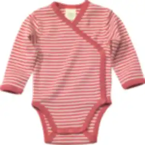 ALANA Baby Wickelbody, Gr. 50/56, aus Bio-Wolle und Seide, weiß, rosa