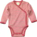 Bild 1 von ALANA Baby Wickelbody, Gr. 50/56, aus Bio-Wolle und Seide, weiß, rosa