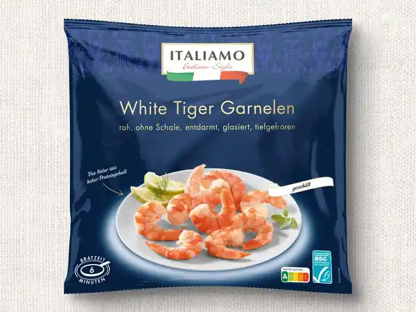 Bild 1 von Italiamo ASC White Tiger Garnelen,  800 g