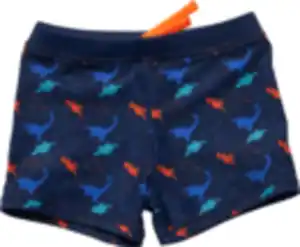 PUSBLU Badehose mit Dino-Muster, blau, Gr. 98/104