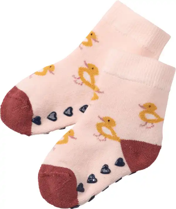 Bild 1 von ALANA ABS Socken mit Küken-Motiv, rosa, Gr. 18/19