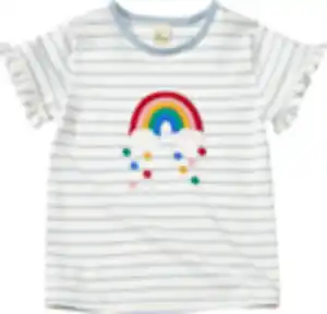 ALANA T-Shirt mit Regenbogen-Motiv, blau & weiß, Gr. 104