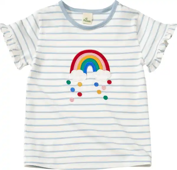 Bild 1 von ALANA T-Shirt mit Regenbogen-Motiv, blau & weiß, Gr. 104