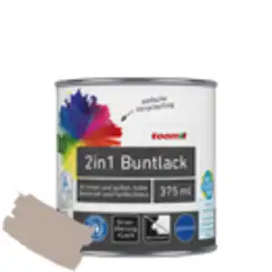 toom 2in1 Buntlack 'Kieselsand' taupe glänzend 375 ml