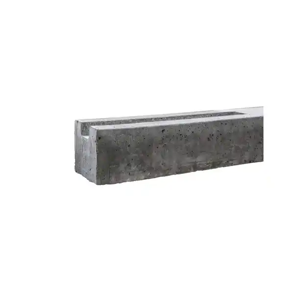 Bild 1 von Beckers Betonzaun Betonzaunplatte 'Standard River' 200 x 38,5 x 3,5 cm grau