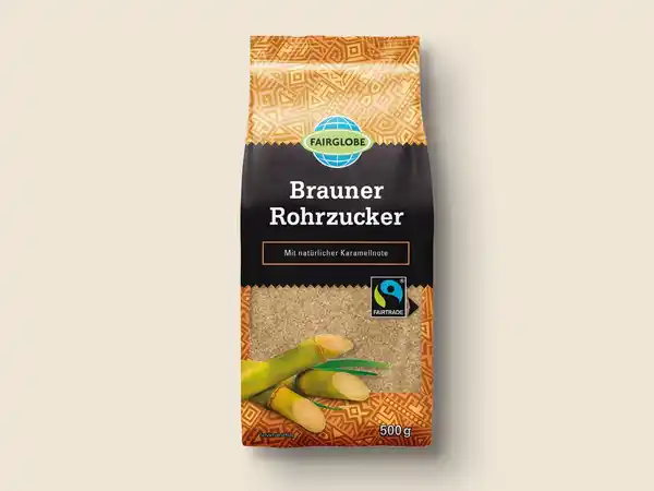 Bild 1 von Fairglobe Brauner Rohrzucker,  500 g