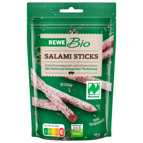 Bild 1 von REWE Bio Salami Sticks