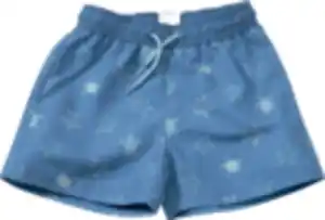 PUSBLU Badehose mit Schildkröten-Muster, blau, Gr. 122/128