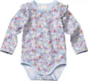 ALANA Body Langarm Pro Climate mit Blumen-Muster, blau, Gr. 98/104