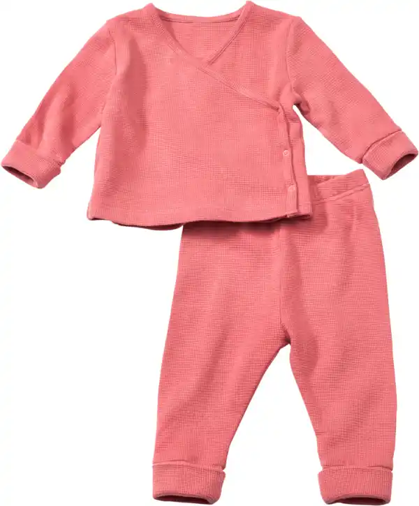 Bild 1 von ALANA Set mit Langarmshirt & Hose mit Pflanzenfarben gefärbt, rosa, Gr. 62