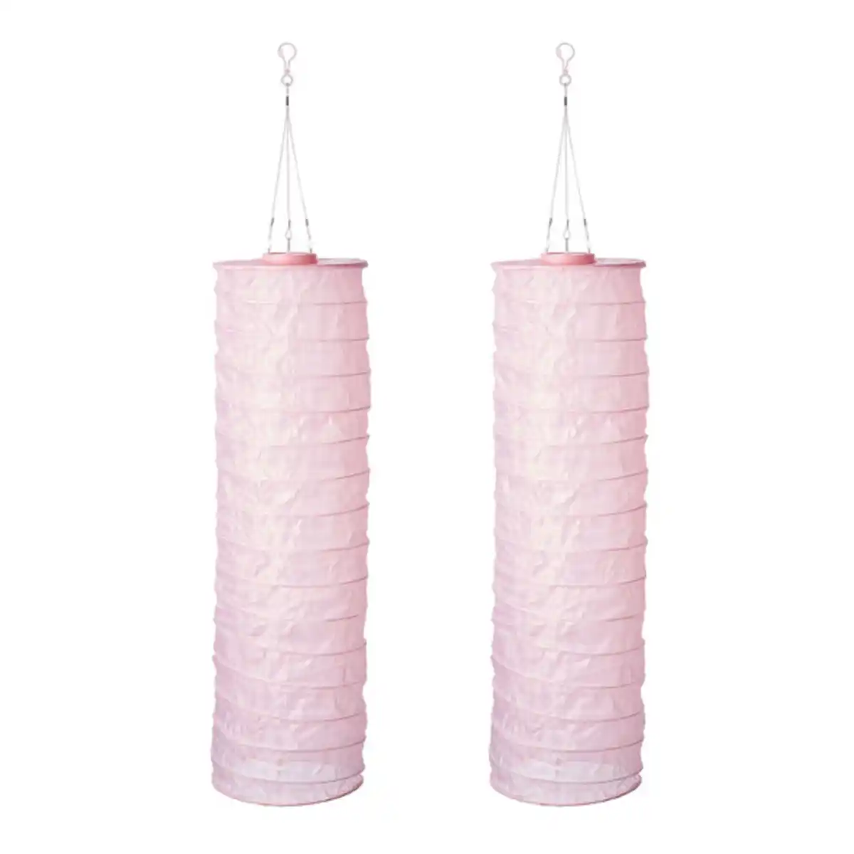 Bild 1 von LED Solar Lampion XXL 2er Set, Schlauch, pink