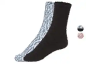 esmara® Damen Kuschelsocken, 2 Paar, flauschig weich