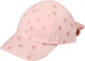 PUSBLU Basecap aus Musselin mit Erdbeeren-Muster, rosa, Gr. 54/55