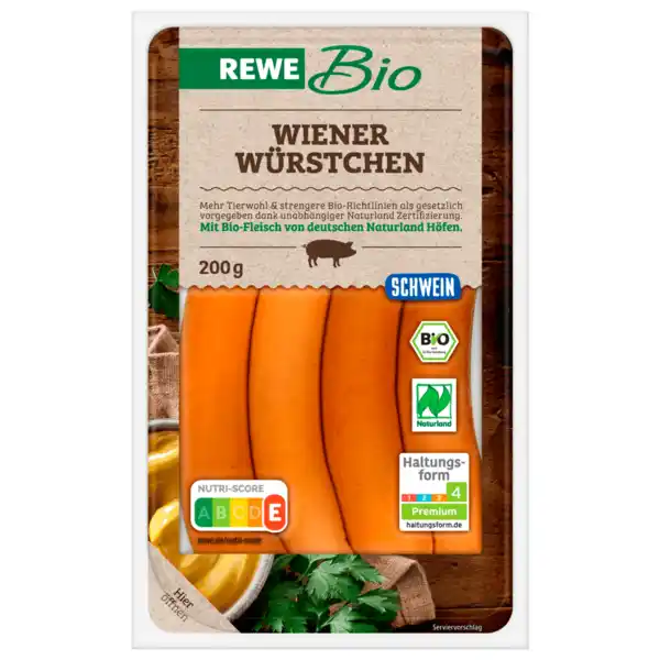 Bild 1 von REWE Bio Wiener Würstchen