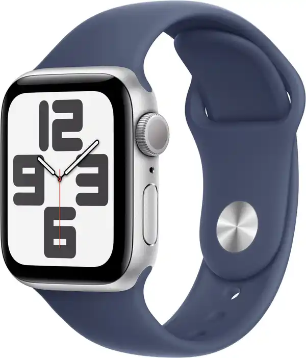 Bild 1 von Apple Watch SE (40mm) GPS 3. Gen mit Sportarmband M/L silber/denim