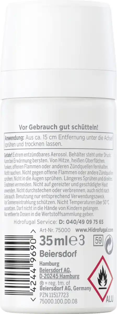 Bild 2 von Hidrofugal Classic Deo Spray Reisegröße, 35 ml
