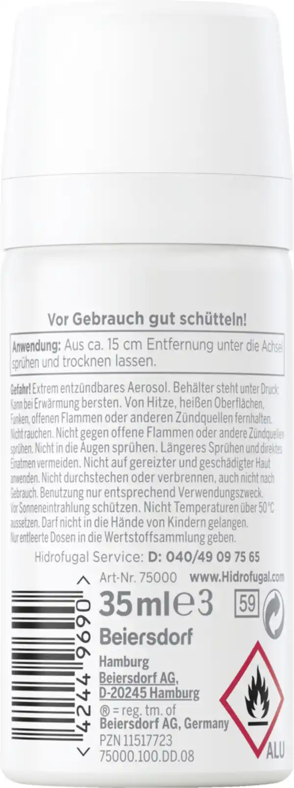 Bild 2 von Hidrofugal Classic Deo Spray Reisegröße, 35 ml