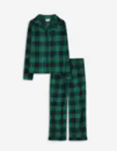 Herren Pyjama Set aus Sweatshirt und Hose - Knopfverschluss