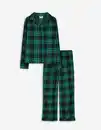 Bild 1 von Herren Pyjama Set aus Sweatshirt und Hose - Knopfverschluss