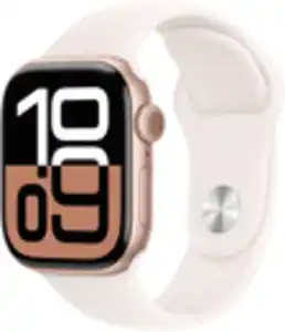 Apple Watch Series 10 (42mm) GPS+4G Aluminium mit Sportarmband S/M roségold/blassrosa