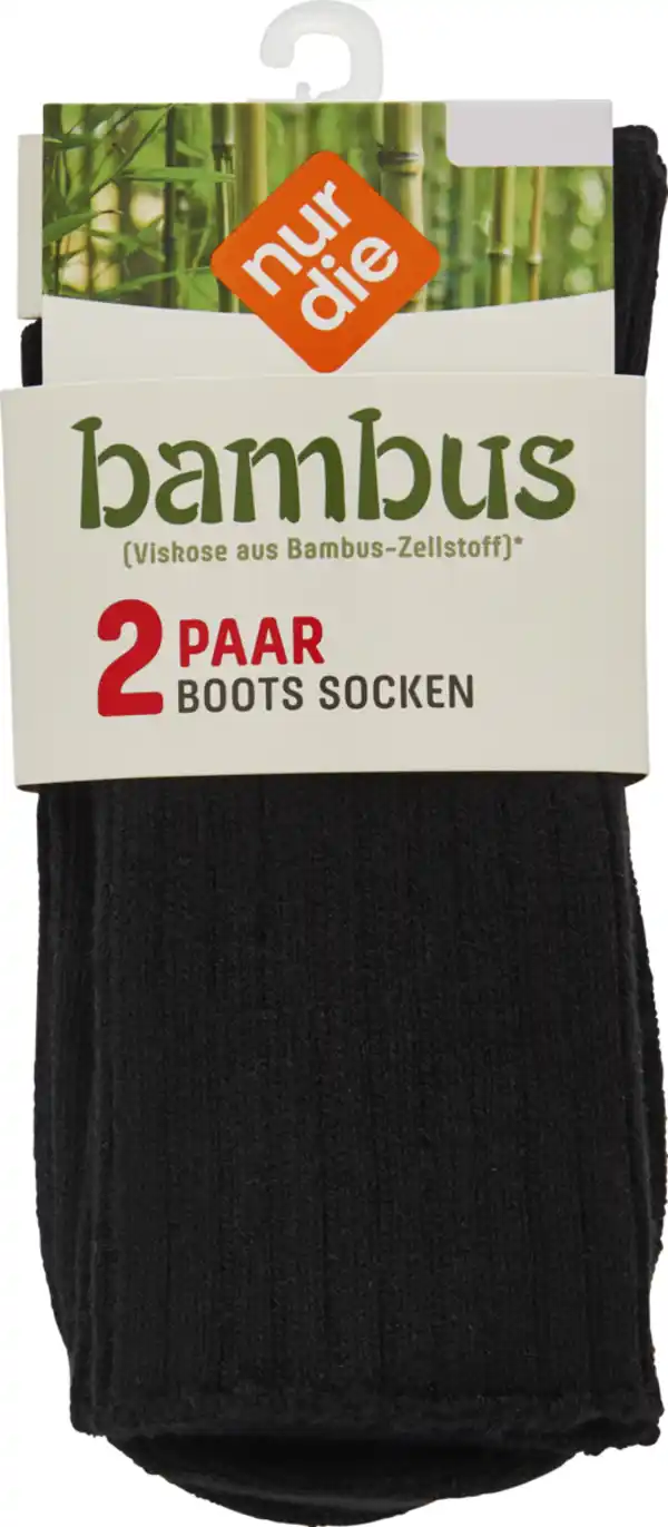 Bild 1 von IDEENWELT Bambus Boots Socken schwarz 35/38 2er-Set