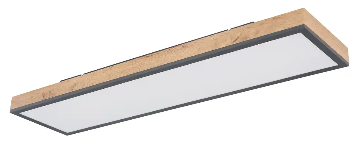 Bild 1 von Globo LED Deckenleuchte Doro gaphit-eiche 80 x 20 cm warmweiß