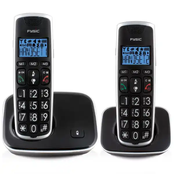 Bild 1 von Fysic DECT-Telefon für Senioren FX-6020 mit große Tasten und 2 Mobilteilen