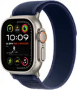 Apple Watch Ultra 2 (49mm) GPS+4G Titan mit Trail Loop Armband (S/M) natur/blau