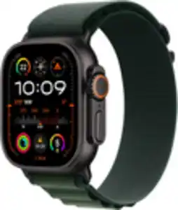 Apple Watch Ultra 2 (49mm) GPS+4G Titan mit Alpine Loop Armband (S) schwarz/dunkelgrün