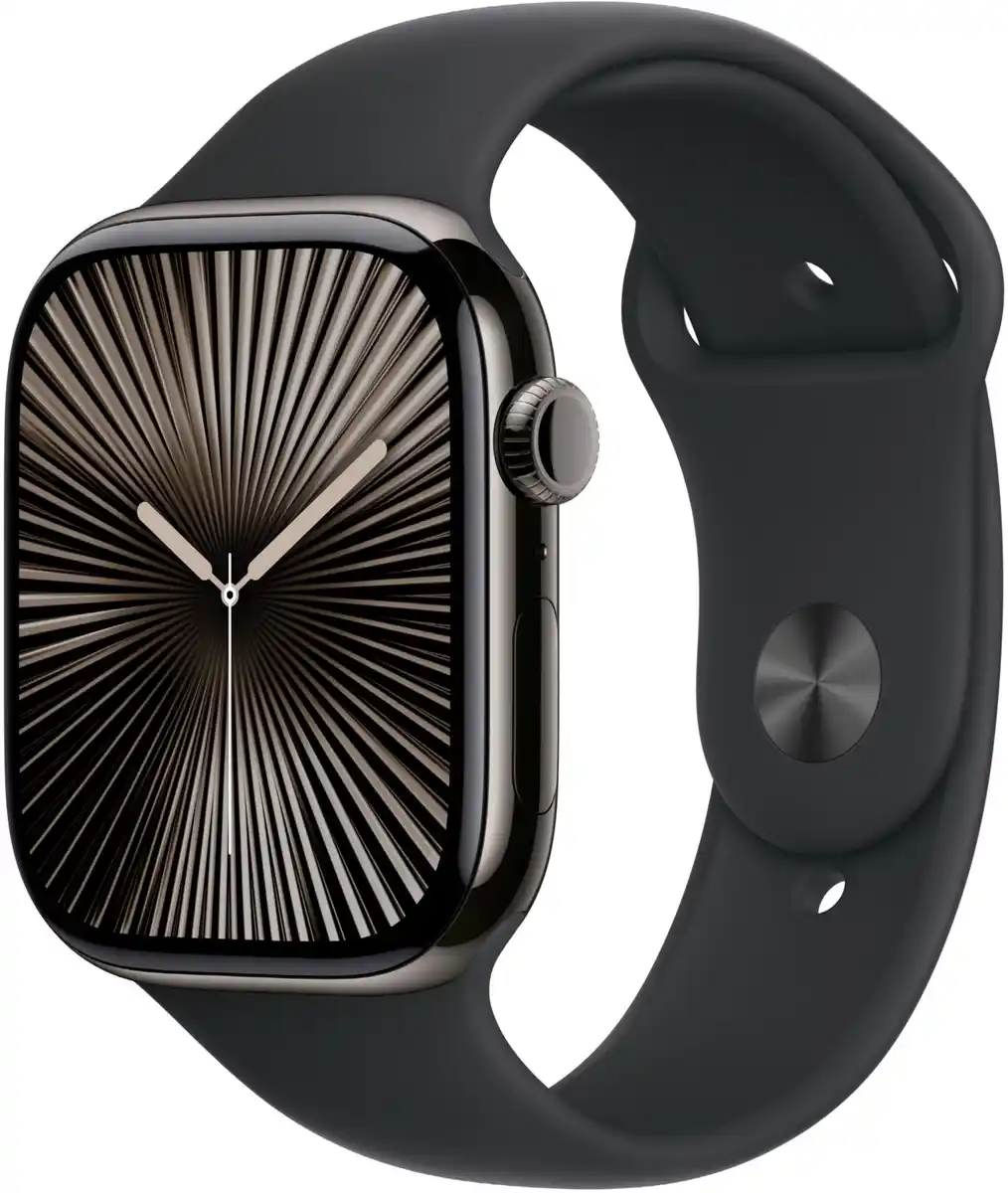 Bild 1 von Apple Watch Series 10 (46mm) GPS+4G Titan mit Sportarmband S/M schiefer/schwarz