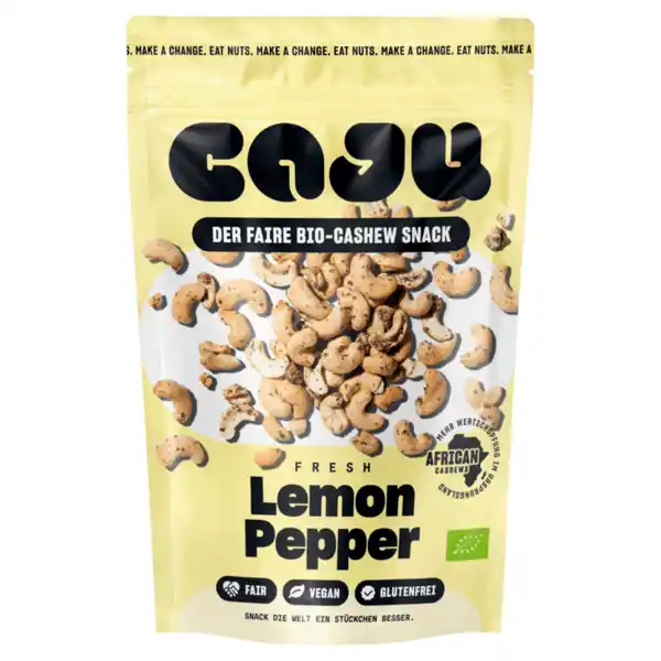 Bild 1 von Caju Bio Cashew Snack Fresh Lemon Pepper 140g