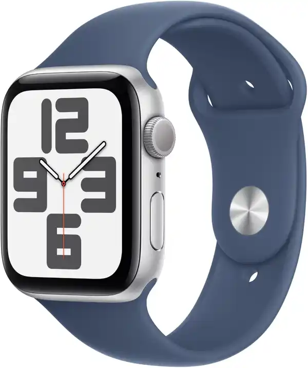 Bild 1 von Apple Watch SE (44mm) GPS 3. Gen mit Sportarmband S/M silber/denim