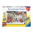 Bild 1 von Puzzle-Box - Bei der Feuerwehr - 2x 24 Teile