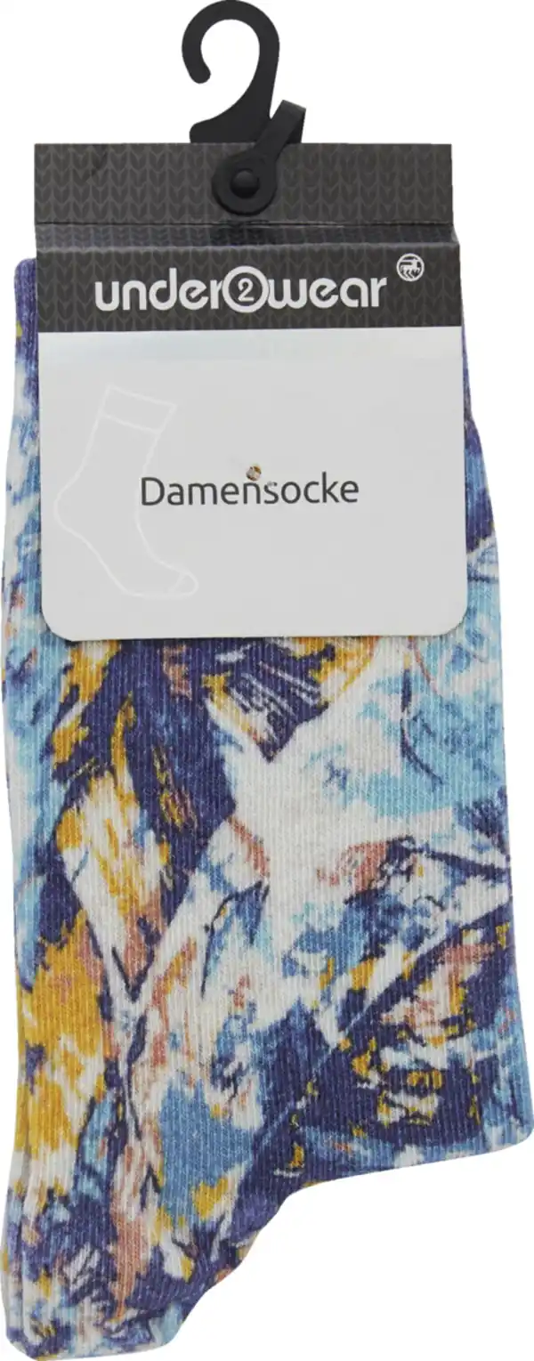 Bild 1 von under2wear DAMENSOCKE PRINT blau/orange 35/38