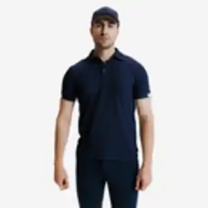 Reit-Poloshirt Herren blau