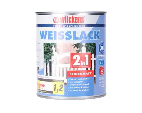 Bild 1 von Weisslack 2in1 seidenmatt reinweiß 750 ml