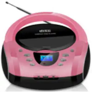 Cyberlux Tragbarer CD-Player Boombox CD/MP3 USB Kinder Radio pink